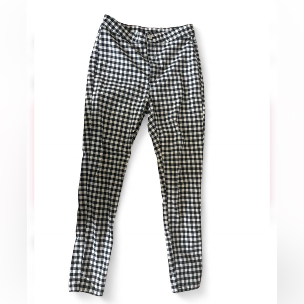 Free People Black and White Gingham Pants
